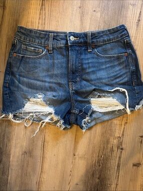 Distressed Denim Shorts